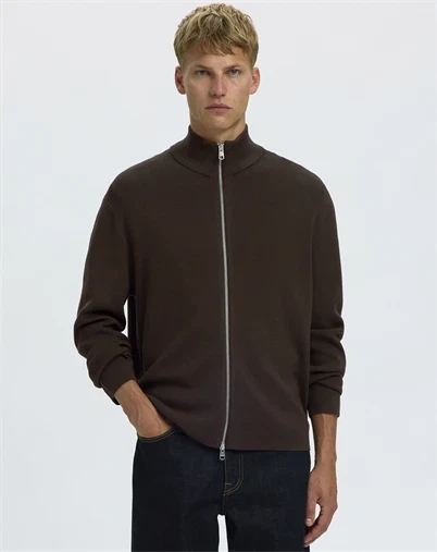 Selected - SLHTeller Relaxed Zip Cardigan - Delicioso